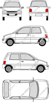 Daihatsu Cuore, 1993–1999 (Daih_005)
