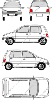 Daihatsu Cuore Hatchback, 1993–1999 (Daih_007)