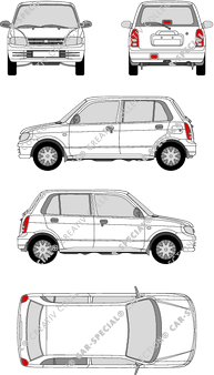 Daihatsu Cuore Hatchback, 1999–2003 (Daih_008)