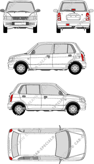 Daihatsu Cuore, Kombilimousine, 5 Doors (1999)