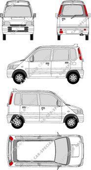 Daihatsu Move, Kombi, 5 Doors (1997)