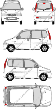 Daihatsu Move Kombilimousine, 1999–2002 (Daih_019)