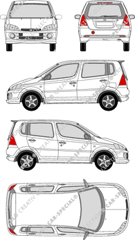 Daihatsu YRV, break, 5 Doors (2001)