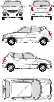 Daihatsu Sirion Hatchback, 2002–2005 (Daih_021)