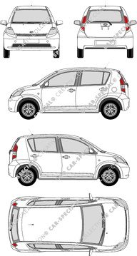 Daihatsu Sirion, 2005–2008 (Daih_025)