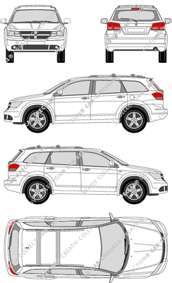 Dodge Journey Station wagon, 2008–2010 (Dodg_010)