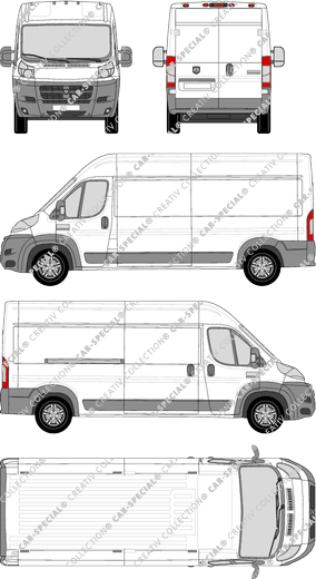 Dodge Ram Promaster, van/transporter, L3H2, Rear Wing Doors, 1 Sliding Door (2014)