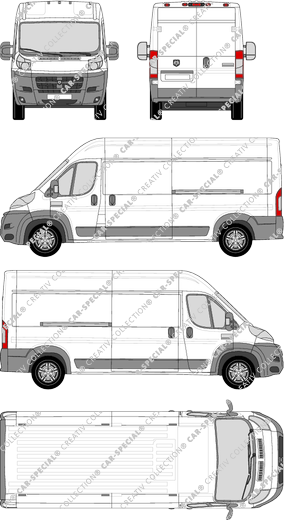 Dodge Ram Promaster, van/transporter, L3H2, Rear Wing Doors, 2 Sliding Doors (2014)