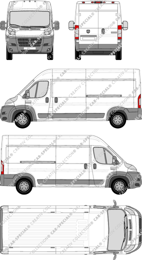 Dodge Ram Promaster, Kastenwagen, L3H2, Rear Wing Doors, 2 Sliding Doors (2014)