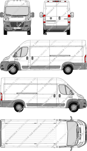 Dodge Ram Promaster, van/transporter, L4H2, Rear Wing Doors, 2 Sliding Doors (2014)