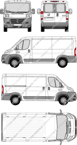 Dodge Ram Promaster, van/transporter, L2H1, rear window, Rear Wing Doors, 1 Sliding Door (2014)