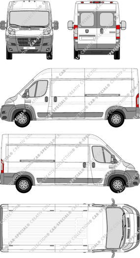 Dodge Ram Promaster, Kastenwagen, L3H2, Heck verglast, Rear Wing Doors, 2 Sliding Doors (2014)