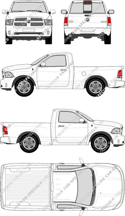 Dodge Ram 1500 MidBox 6'4'', 1500, Pick-up, single cab, 2 Doors (2009)