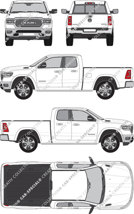 Dodge Ram 1500 6'4'' Box, 1500, Pick-up, Doppelkabine, 4 Doors (2018)
