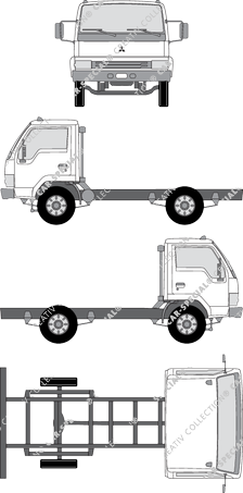 Mitsubishi FUSO Canter Fahrgestell für Aufbauten, 1996–2005 (FUSO_009)