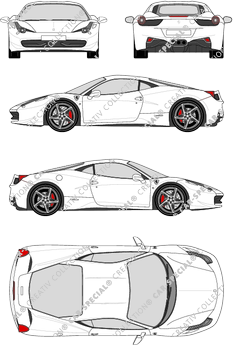 Ferrari 458 Italia, Coupé, 2 Doors (2011)