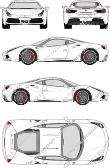 Ferrari 488 GTB Coupé, actueel (sinds 2015) (Ferr_009)