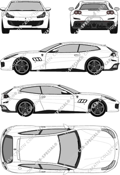 Ferrari GTC4 Lusso Shooting Brake, Shooting Brake, 2 Doors (2017)