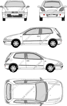 Fiat Bravo, Kombilimousine, 3 Doors (1995)