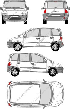 Fiat Multipla, station wagon, 5 Doors (2001)