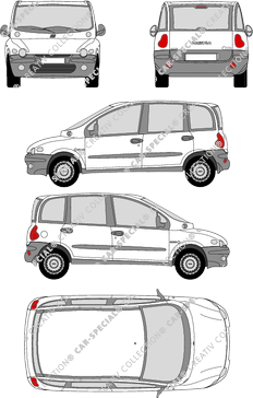 Fiat Multipla, Station wagon, 5 Doors (2001)