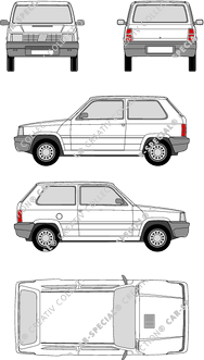 Fiat Panda Hatchback, 1986–2003 (Fiat_013)