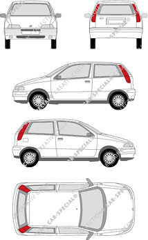 Fiat Punto Hatchback, 1997–1999 (Fiat_015)