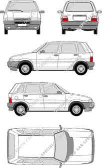 Fiat Uno Hatchback, 1989–1995 (Fiat_024)