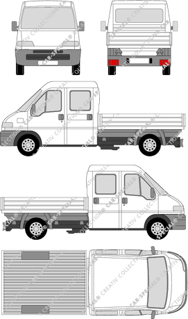 Fiat Ducato, platform, long wheelbase, double cab (1994)