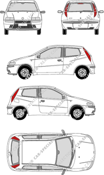 Fiat Punto Hatchback, 1999–2003 (Fiat_054)