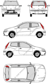 Fiat Punto, Kombilimousine, 3 Doors (1999)