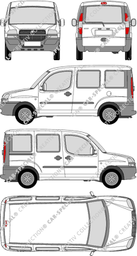 Fiat Doblò, furgone, Rear Flap, 1 Sliding Door (2001)