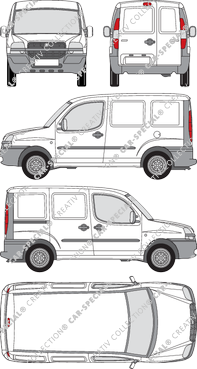 Fiat Doblò Serienmodell SX, Serienmodell SX, Kastenwagen, Rear Wing Doors, 1 Sliding Door (2001)