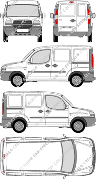 Fiat Doblò, Kastenwagen, Rear Wing Doors, 2 Sliding Doors (2001)