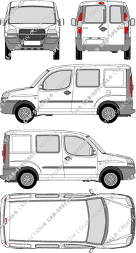 Fiat Doblò, Kastenwagen, Heck verglast, Doppelkabine, Rear Wing Doors (2001)