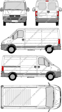 Fiat Ducato, van/transporter, L2H1, rear window, 1 Sliding Door (2002)