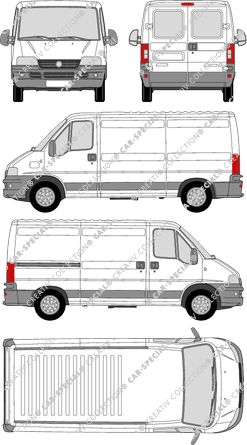 Fiat Ducato, Kastenwagen, L2H1, Heck verglast, 1 Sliding Door (2002)