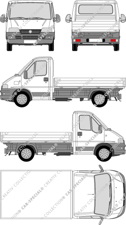 Fiat Ducato, catre, paso de rueda medio, cabina individual (2002)