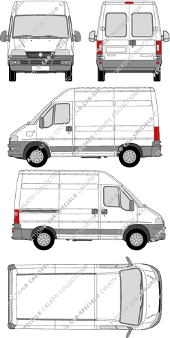Fiat Ducato, van/transporter, L1H2, rear window, 1 Sliding Door (2002)