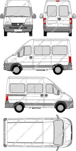 Fiat Ducato, minibus, L1H2, glazed, 1 Sliding Door (2002)