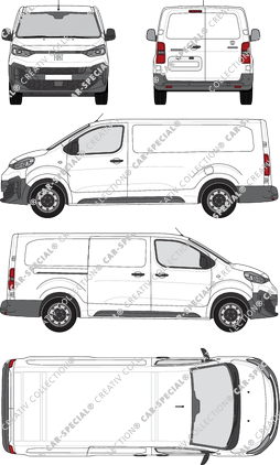 Fiat Scudo, Kastenwagen, L3 lang, Rear Wing Doors, 1 Sliding Door (2024)