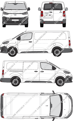 Fiat Scudo, Kastenwagen, L3 lang, Heck verglast, Rear Wing Doors, 1 Sliding Door (2024)