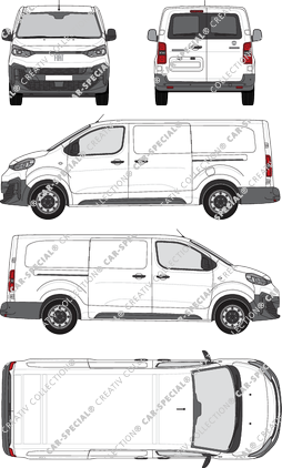 Fiat Scudo, furgone, L3 lang, vitre arrière, Rear Wing Doors, 2 Sliding Doors (2024)