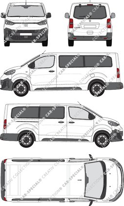 Fiat Scudo, minibus, L3 lang, Rear Flap, 1 Sliding Door (2024)