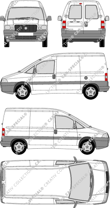 Fiat Scudo, fourgon, Radstand kurz, Heck verglast, Rear Wing Doors, 1 Sliding Door (2004)