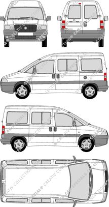 Fiat Scudo, minibus, Rear Wing Doors, 2 Sliding Doors (2004)