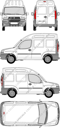 Fiat Doblò Cargo, Kastenwagen, Hochdach, Rear Wing Doors (2004)