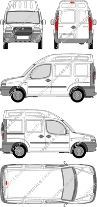 Fiat Doblò Cargo, Kastenwagen, Rear Wing Doors, 1 Sliding Door (2004)