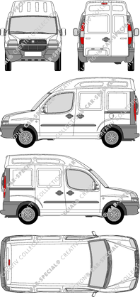 Fiat Doblò Cargo, Kastenwagen, Rear Wing Doors, 2 Sliding Doors (2004)