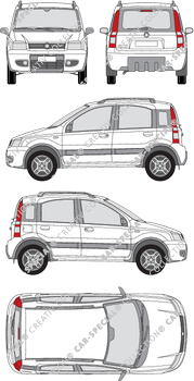 Fiat Panda, 4x4, Hatchback, 5 Doors (2004)